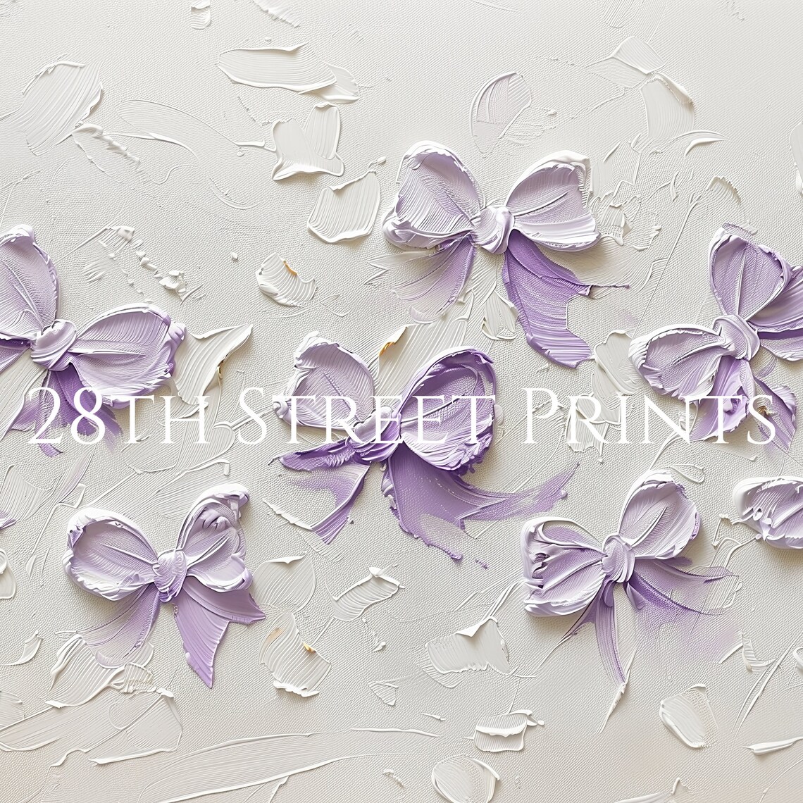 Purple Bows Coquette Nursery Decor Art Print - Image 2