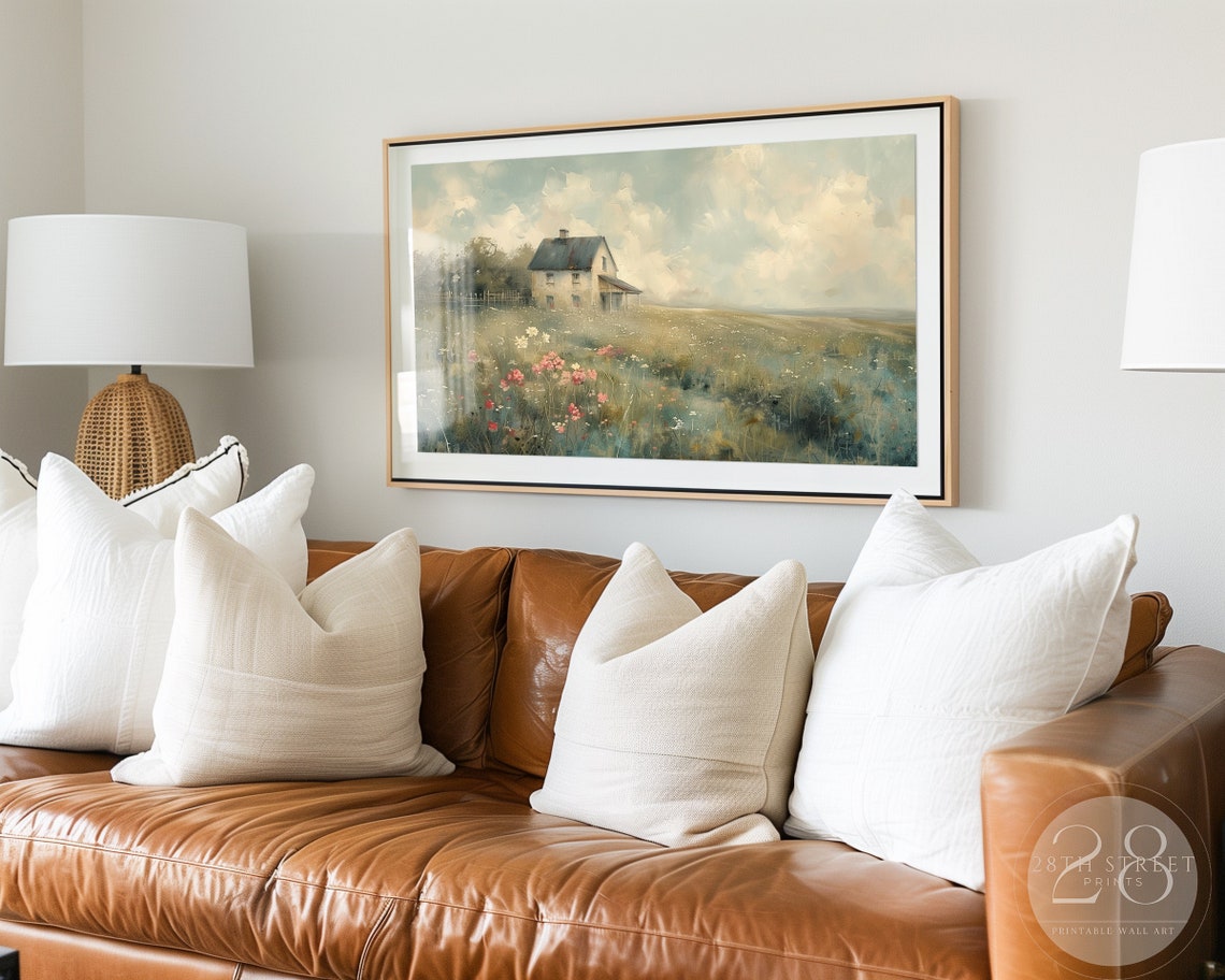Spring Wall Art French Country Landscape Oil Painting Vintage Art Print Art Farmhouse Art Print - Image 2