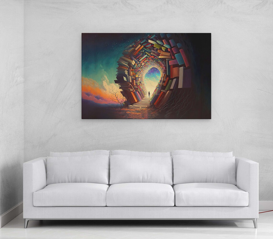 Fantasy Library Art Print - Image 2