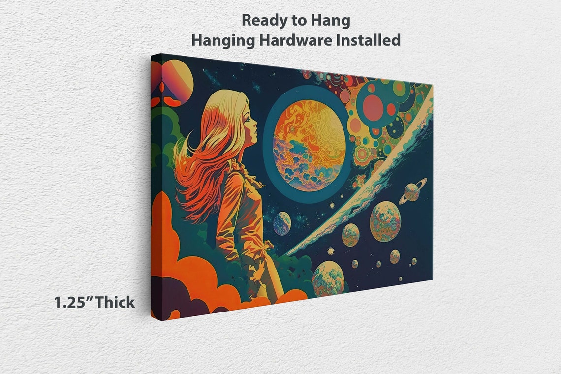 Boho 1970 Psychedelic Art Poster - Image 3