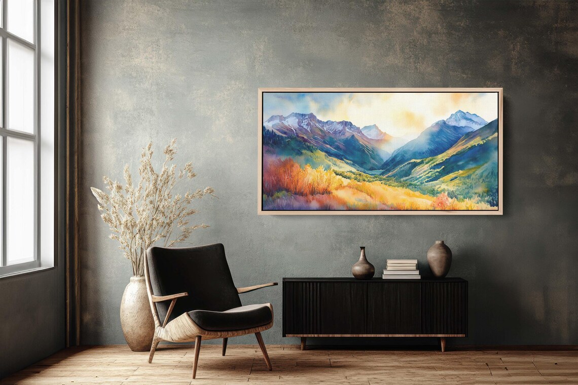 Rocky Mountains Telluride Colorado Fall Landscape Art Print - Image 3