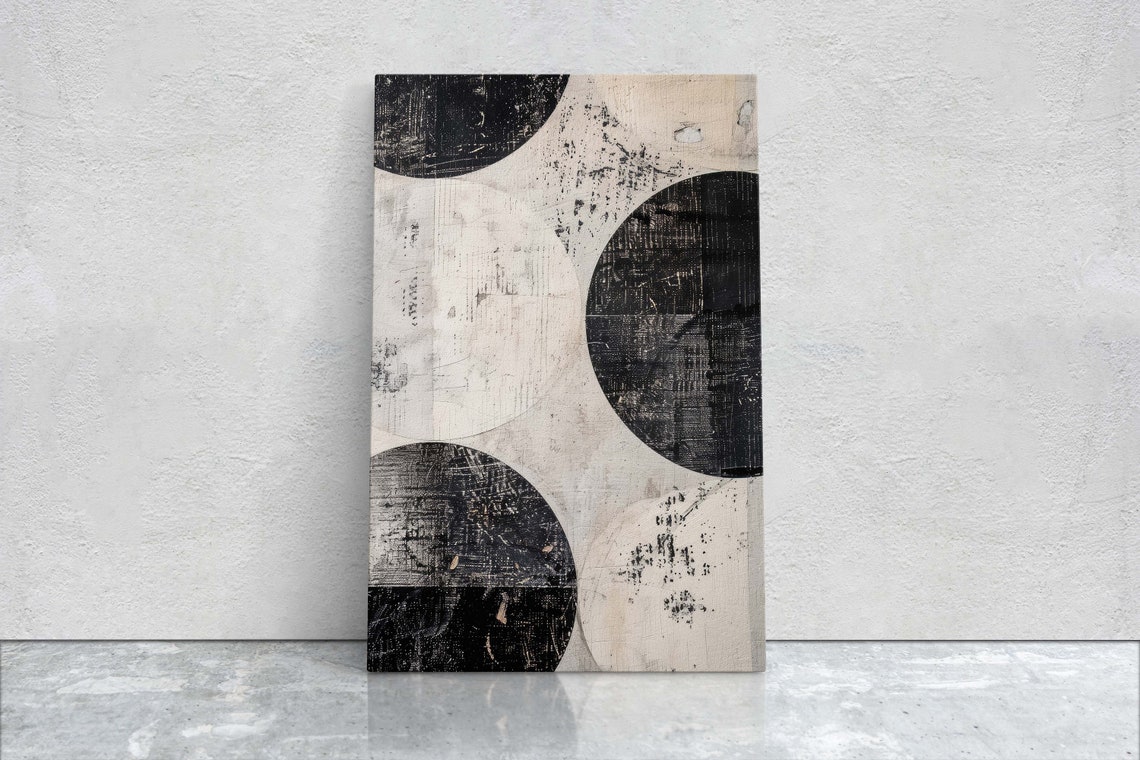 Wabi Sabi Artwork, Minimalist Circles