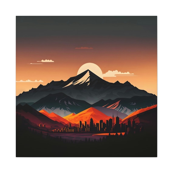 Denver Colorado Skyline Travel Poster