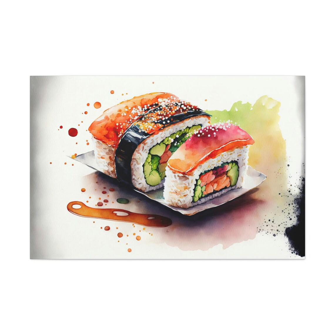 Watercolor Sushi Art Print - Image 3