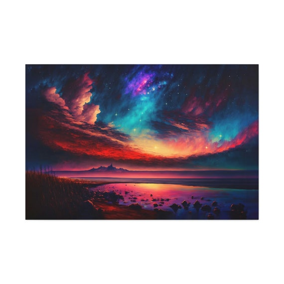 Distant Mountains Landscape Art Print