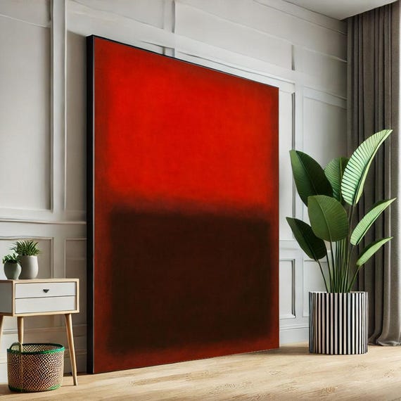 Mark Rothko Red And Black Canvas Iconic Color Field Painting Reproduction For Bold Modern Interiors