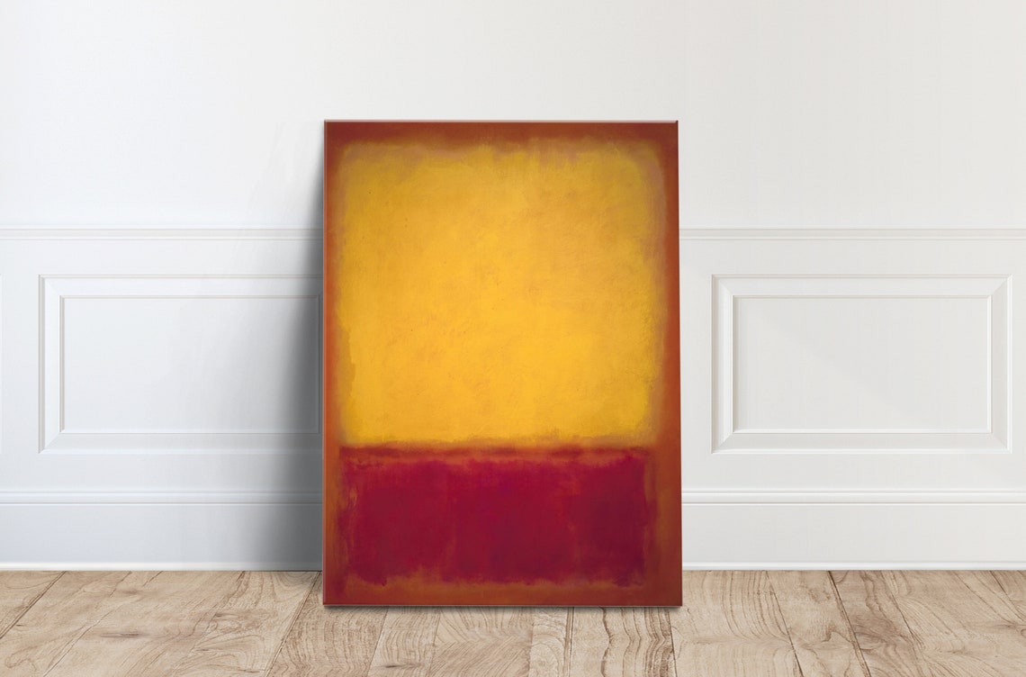 Mark Rothko Style Yellow Red Color Field Abstract Art Poster