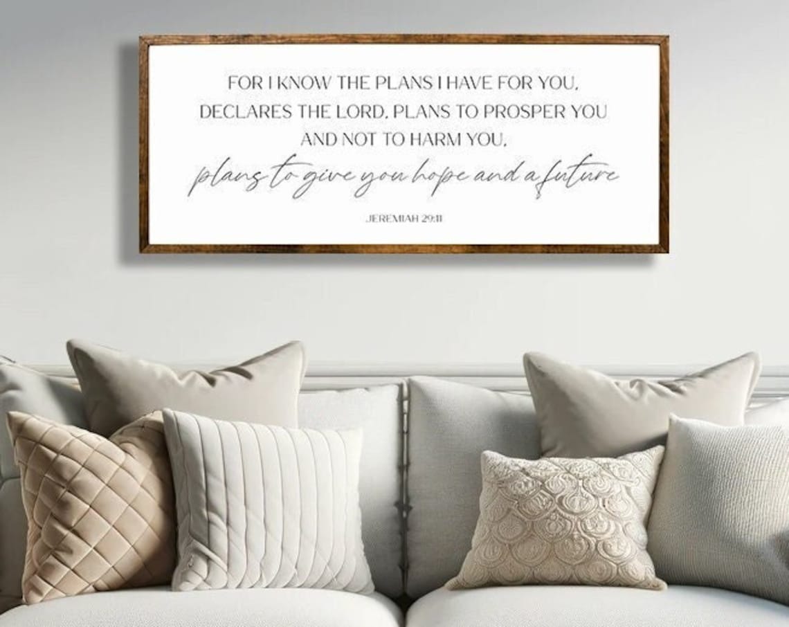 Jeremiah 29:11 Scripture Art Print, Bible Verse