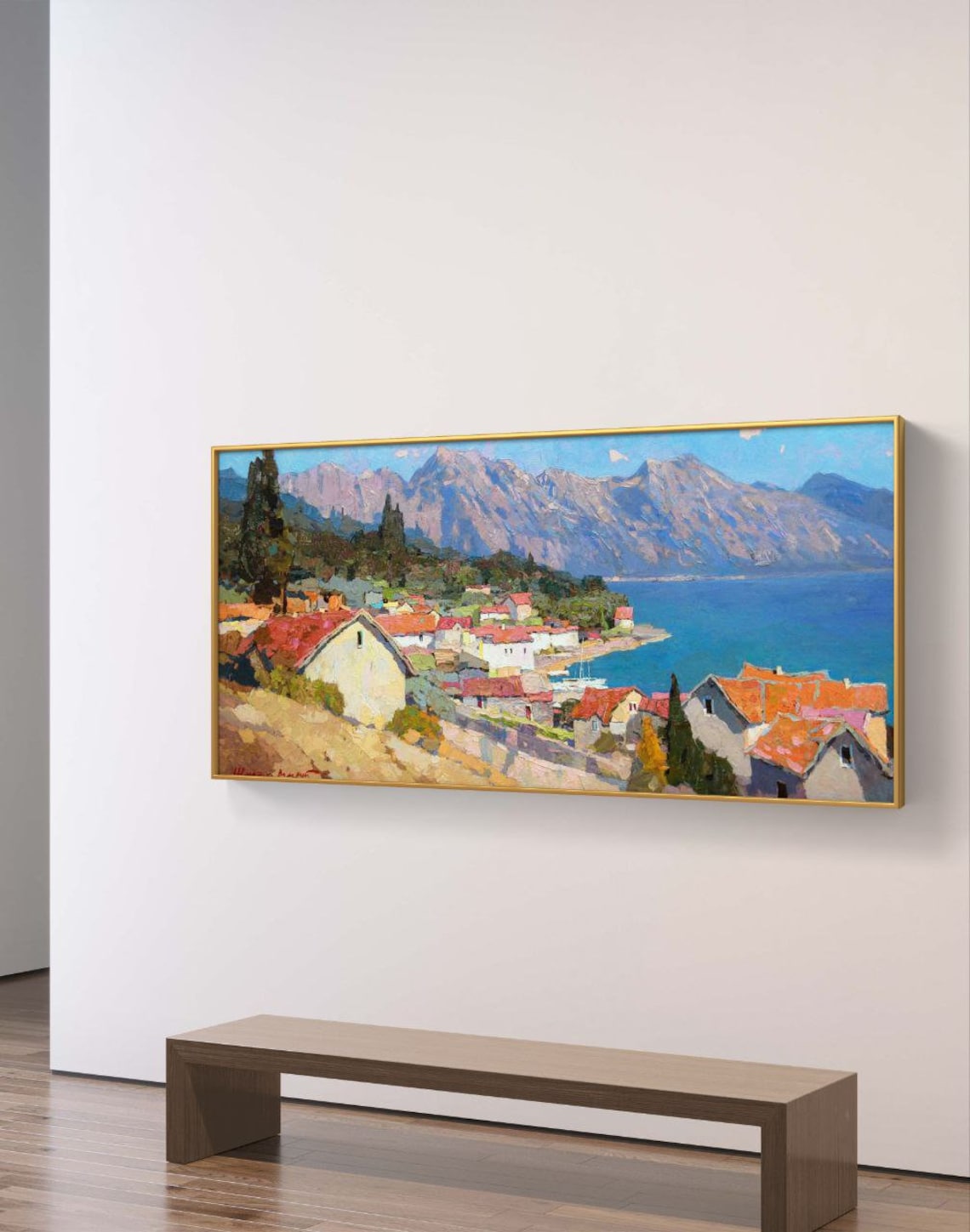 Coastal Seascape Croatia Landscape Art Print - Image 2