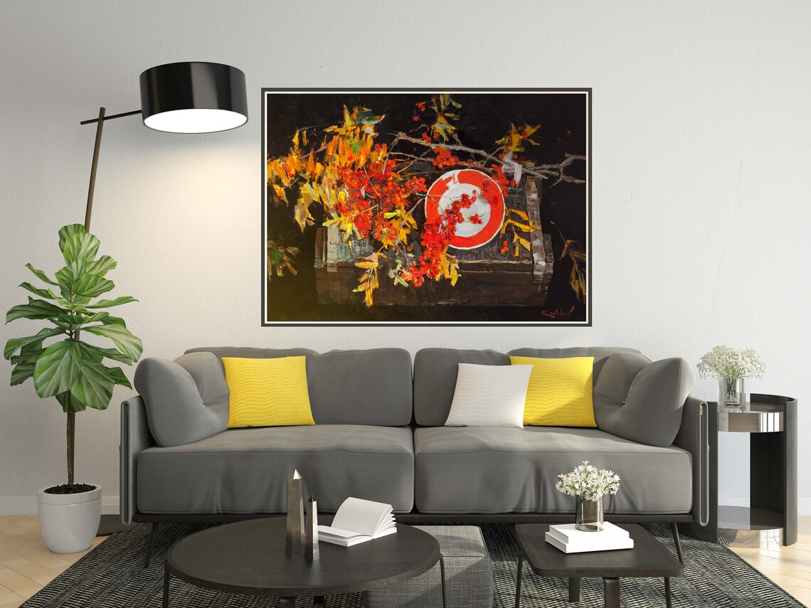 Still Life With Vibrant Red Accents, Art Print - Image 2