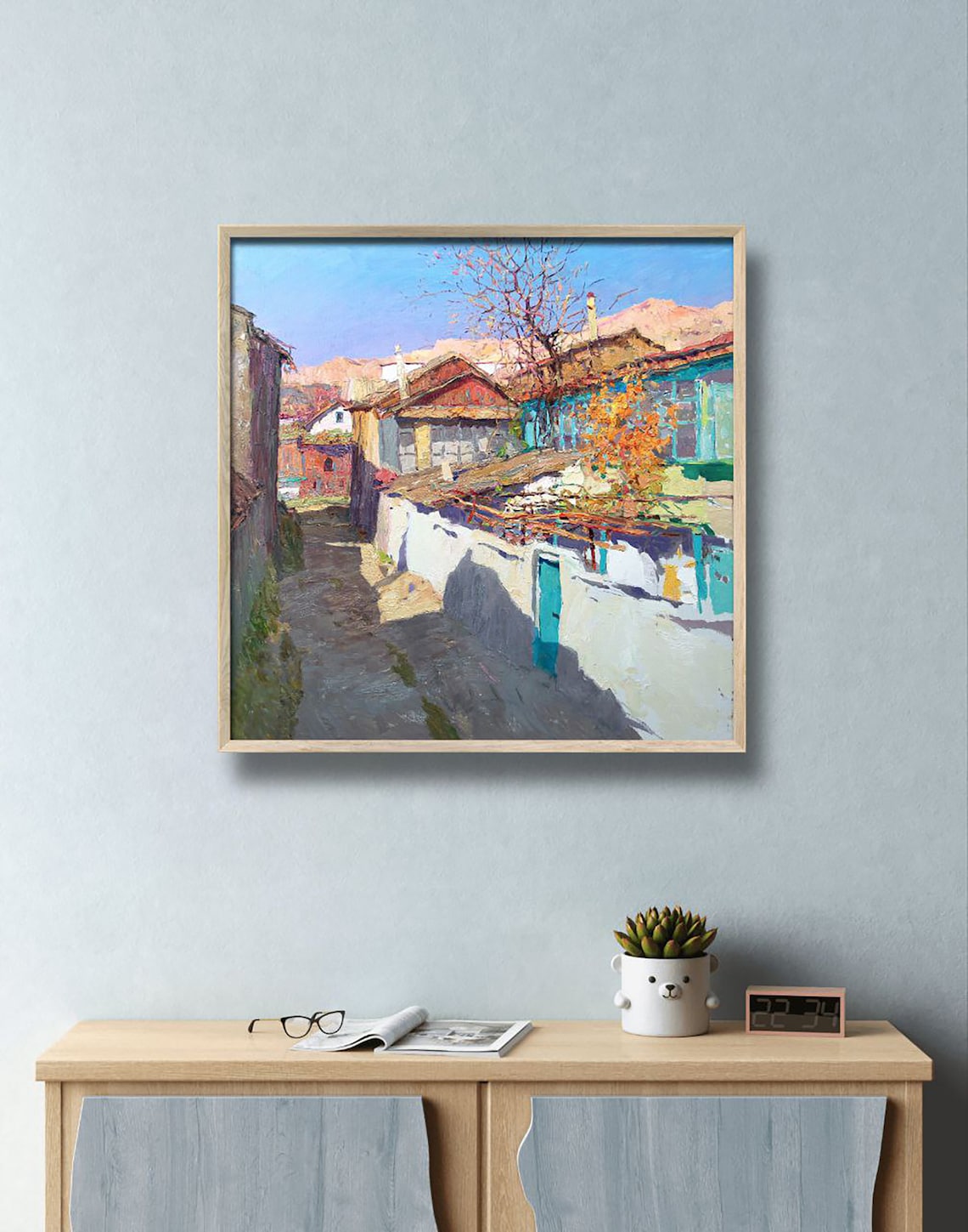 Mountain Village Impressionism Art Print