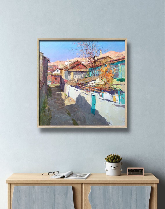 Mountain Village Impressionism Art Print
