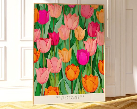Bible Verse Wall Art Apartment Decor Aesthetic Print Maximalist Wall Art Christian Prints Dopamine Decor Colorful Wall Art Flower Poster