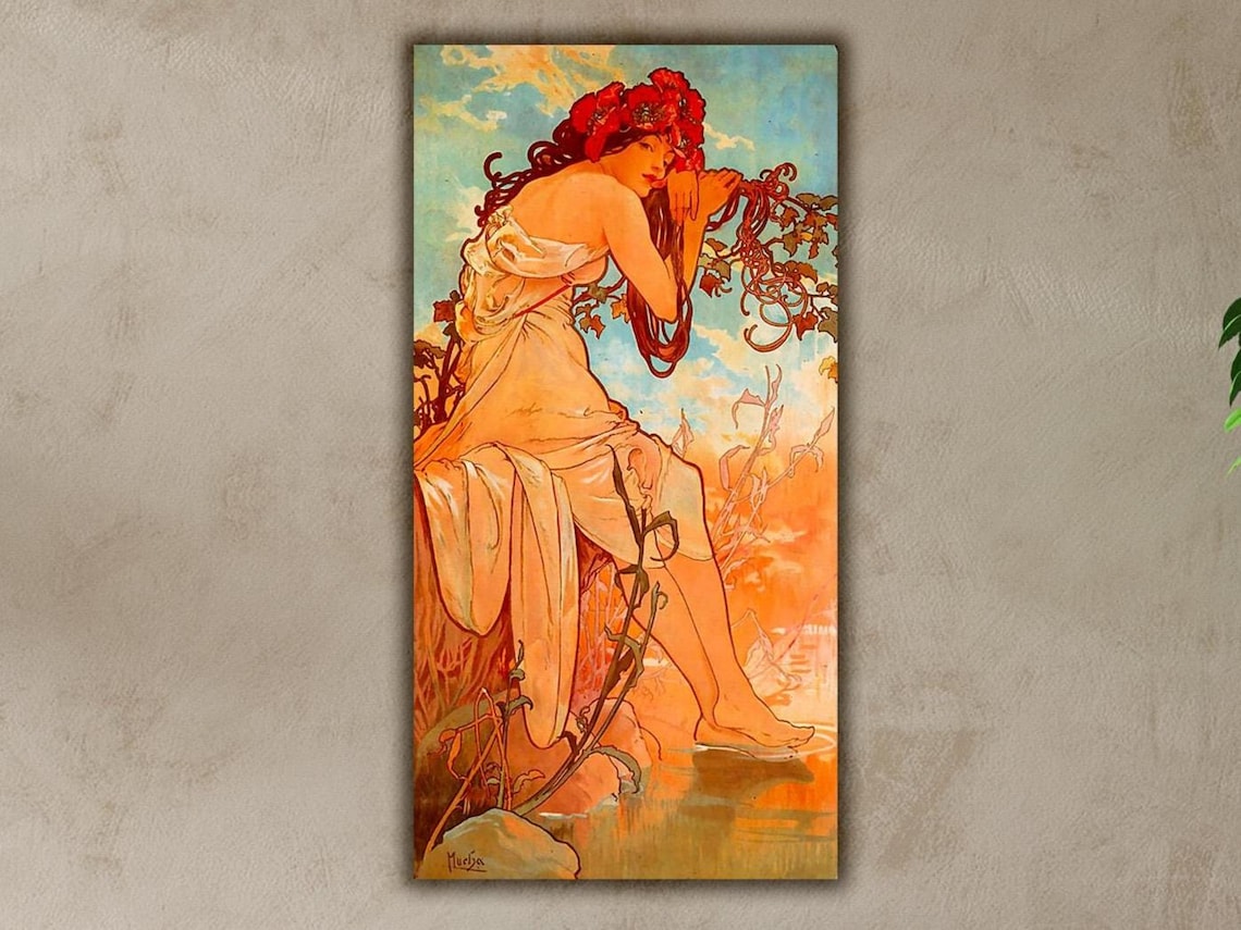 Alfons Mucha Art Nouveau Summer 1896 Poster Print