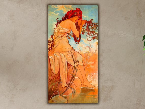 Alfons Mucha Art Nouveau Summer 1896 Poster Print