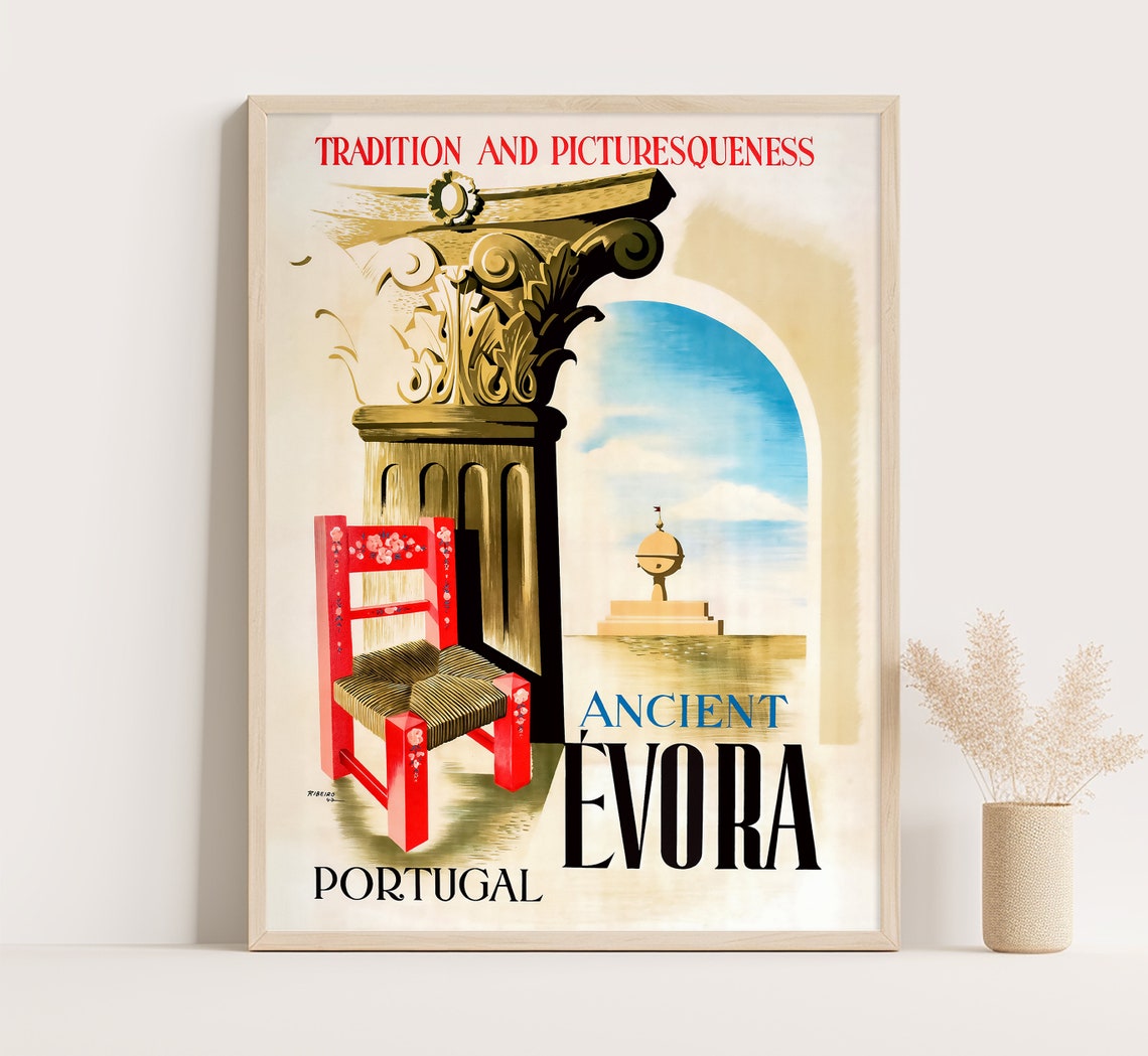 Ancient Evora Portugal Tradition And Picturesqueness Vintage Poster
