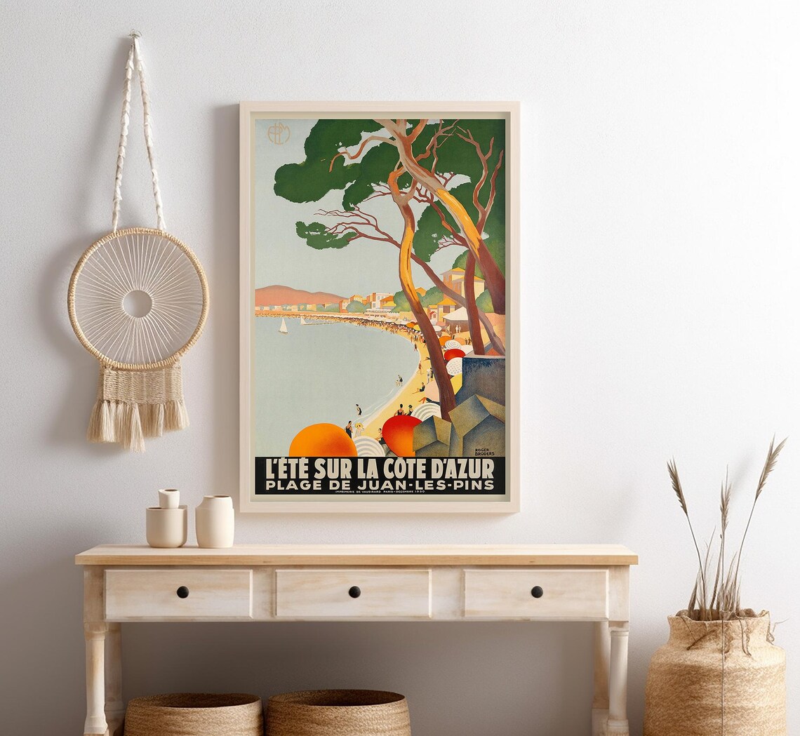 Cote D Azur by Roger Broders, Vintage Travel Poster - Image 4
