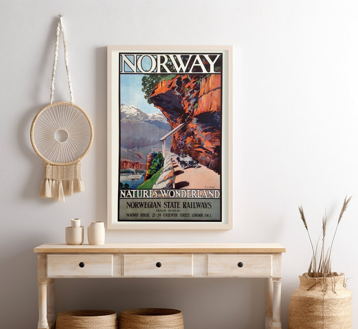 Norway Vintage Travel Poster, Nature's Wonderland - Image 4