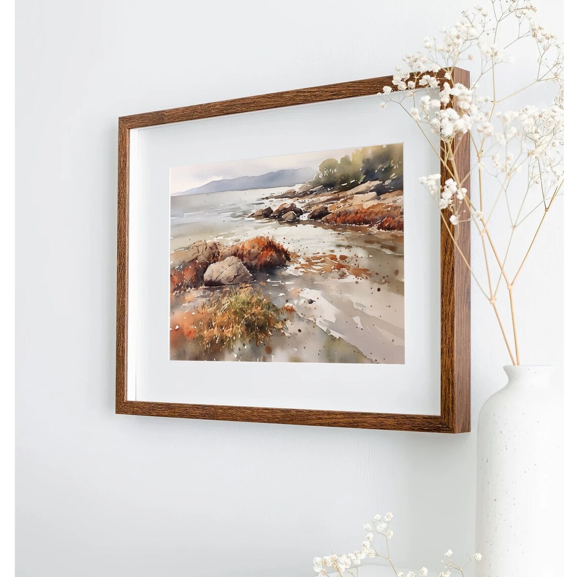 Isle of Skye Rocky Shoreline Watercolor Scotland Coastal Art Poster - Image 5