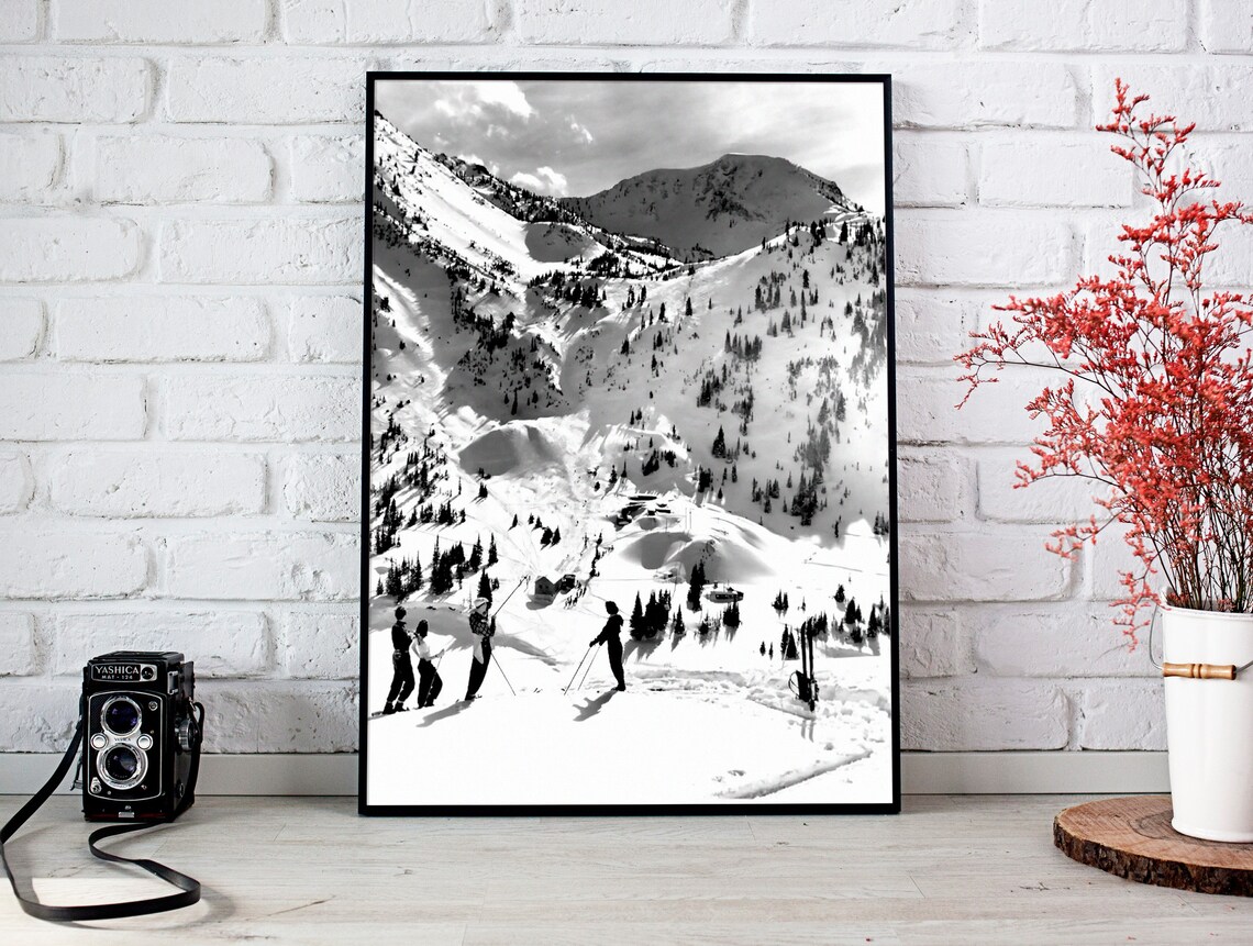 Vintage Apres Skiing Poster, Retro Ski Lodge Decor - Image 3