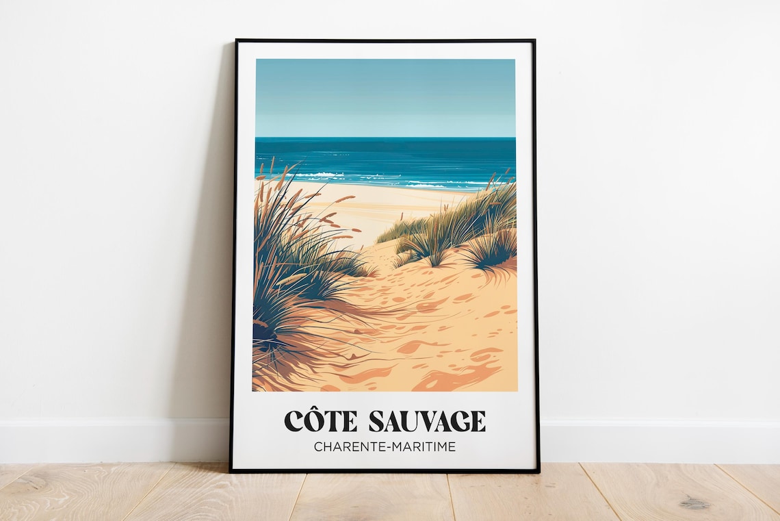 Cote Sauvage Royan Travel Poster Print