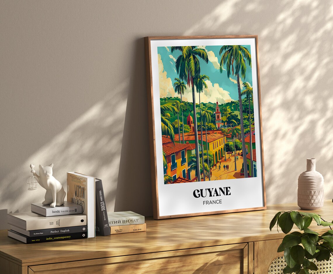 French Guiana Travel Poster, Guyana Illustration - Image 4