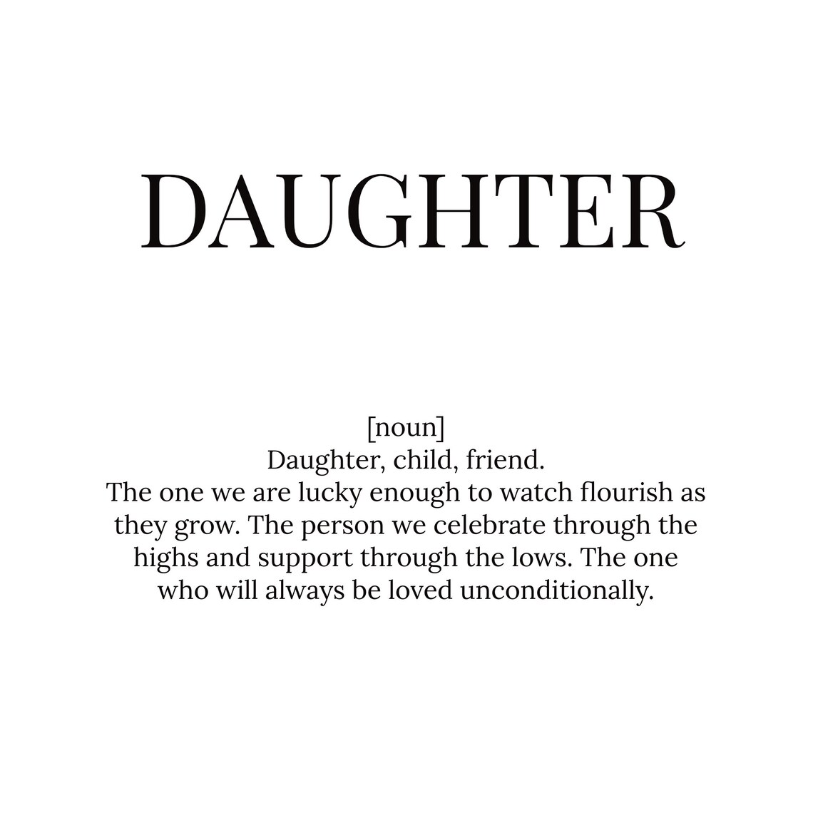 Personalized Daughter Definition Art Print, Christmas Gift - Image 2