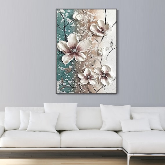 Cherry Blossom Vintage Floral Oil Painting Art Print