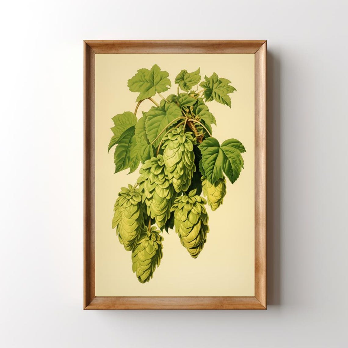 Vintage Hops Print Hops Poster Brewery Artwork Homebrew Wall Art Brewer Gift Beer Lover Retro Craft Beer Lithograph Bar Decor - Image 2