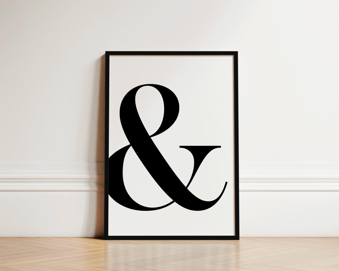 Ampersand Art Print, Office and Living Room Decor