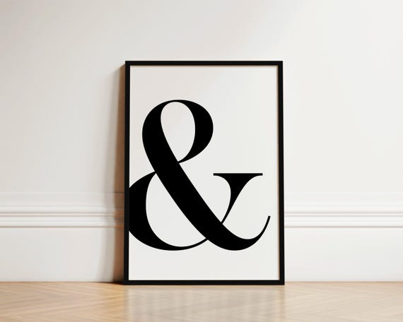 Ampersand Art Print, Office and Living Room Decor