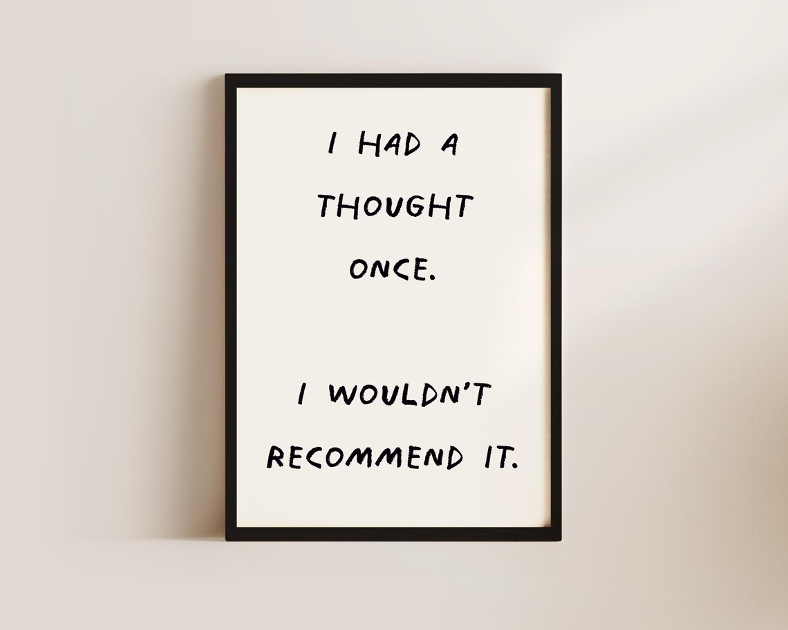 Overthinking Funny Quote, Whimsical Kitchen Decor - Image 3