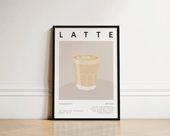 Coffee Print, Kitchen Wall Art Poster