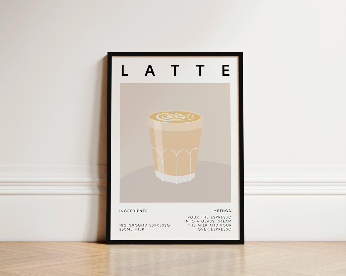 Coffee Print, Kitchen Wall Art Poster