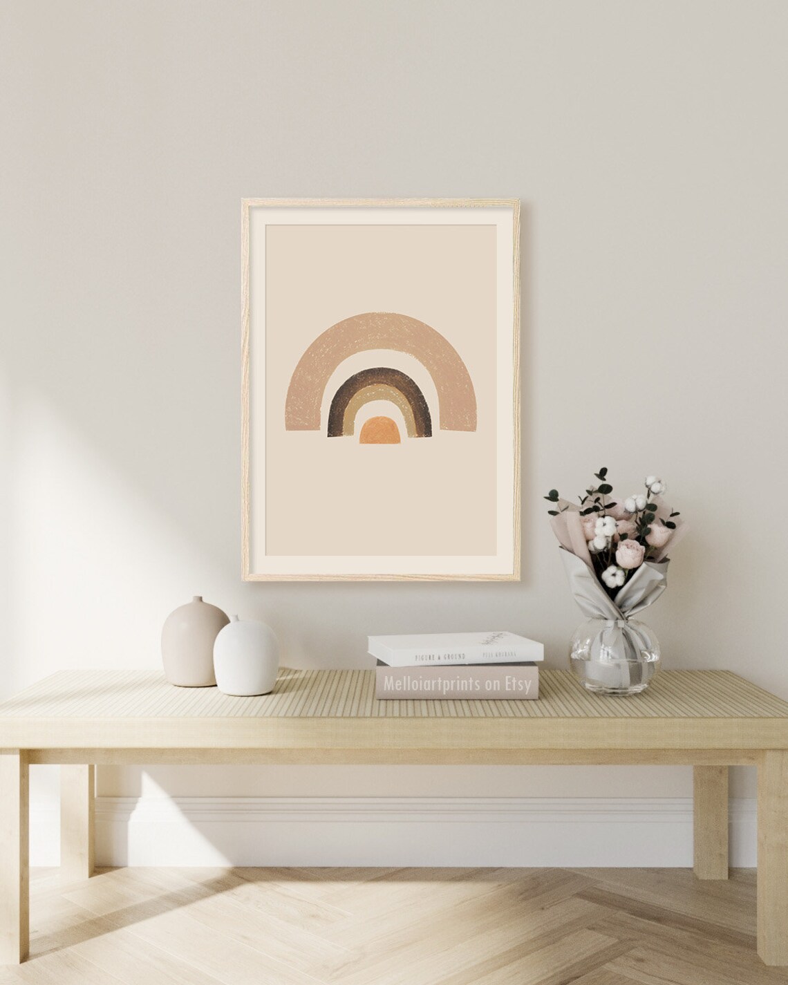 Boho Rainbow Arches Terracotta Mid Century Modern Nursery Poster - Image 3