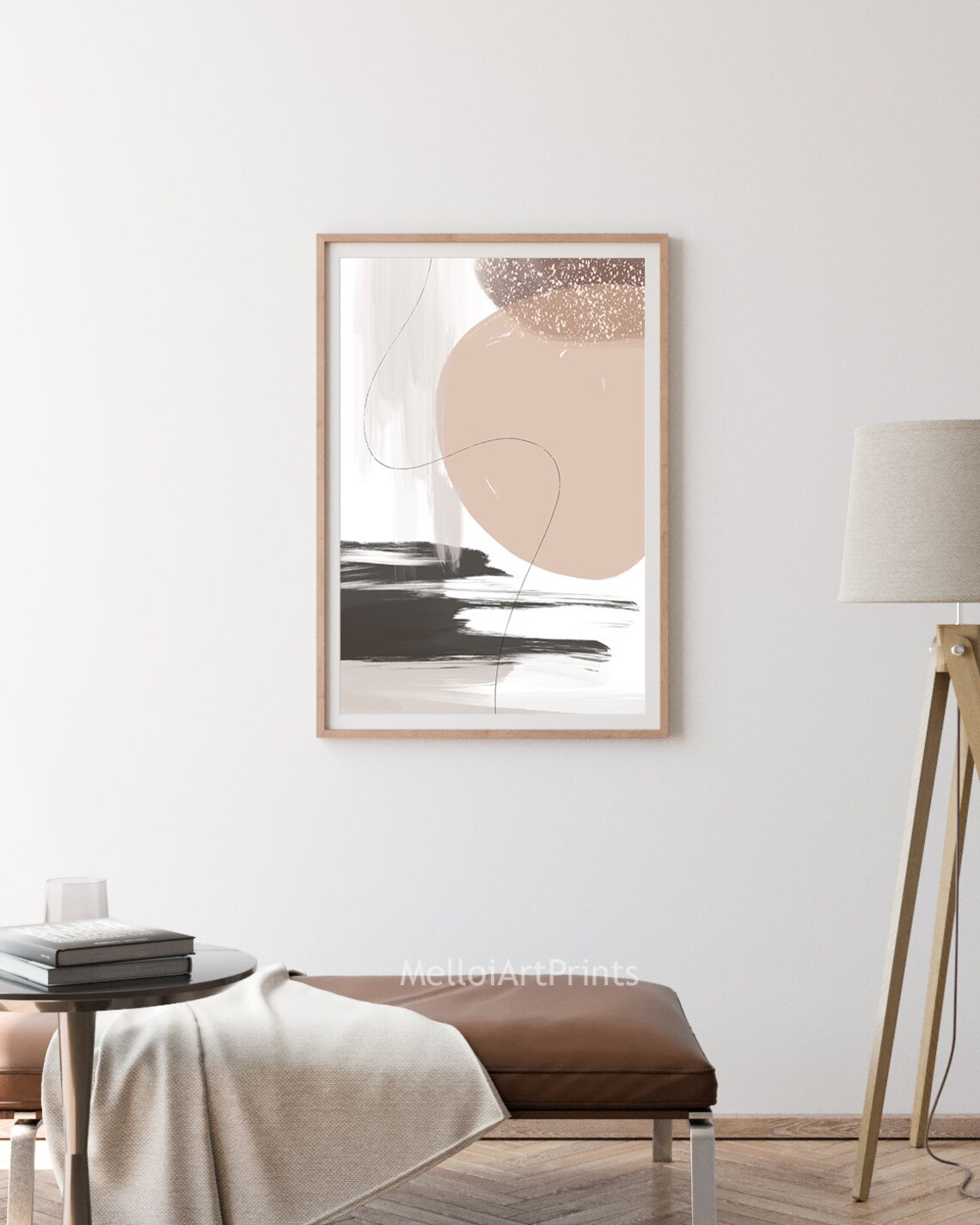 Neutral Boho Abstract Art Print, Modern Decor - Image 2