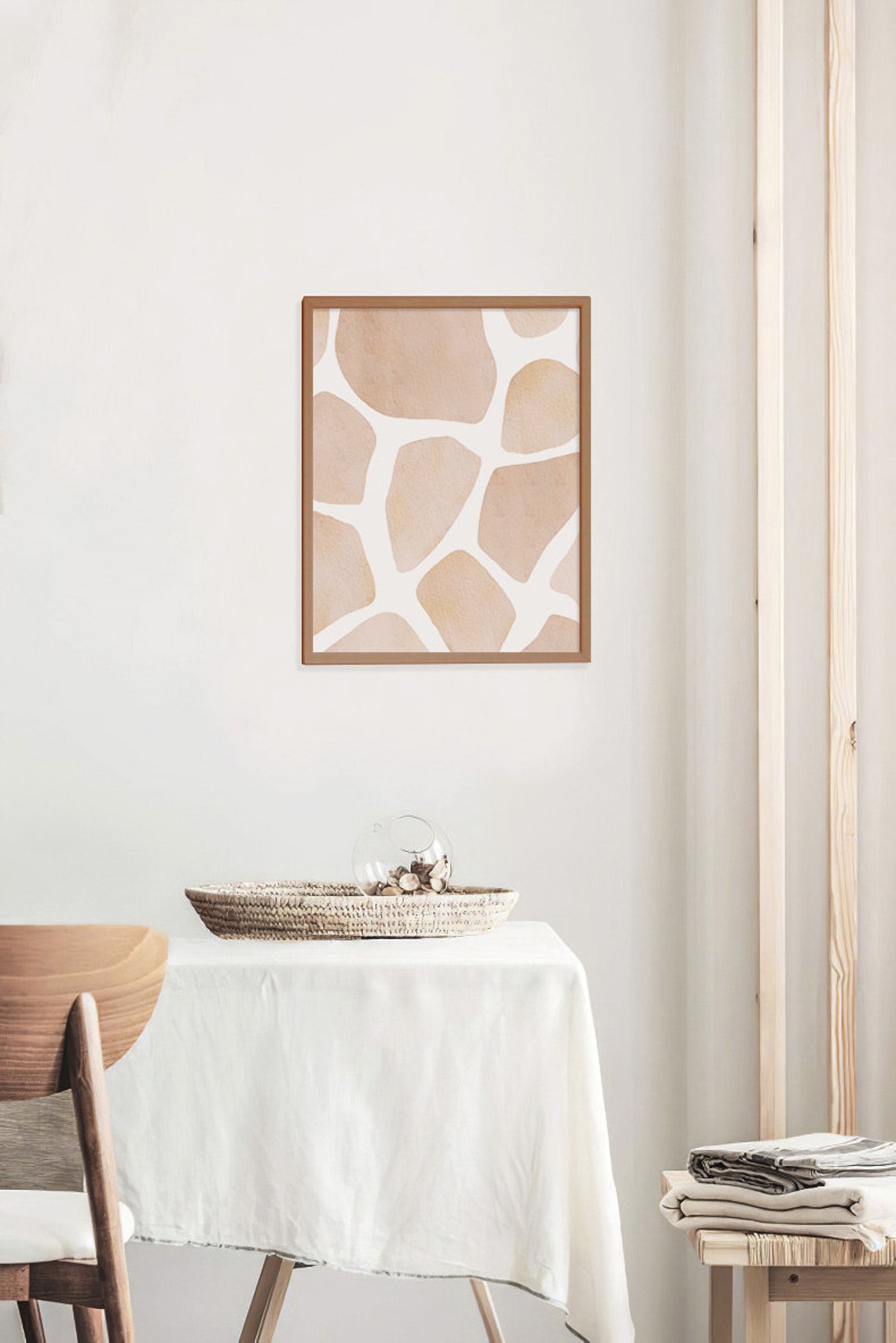 Giraffe Skin Pattern Print Earth Tone Abstract Art Beige Print Neutral Color Wall Art Minimalist Print Art Abstract Print - Image 2