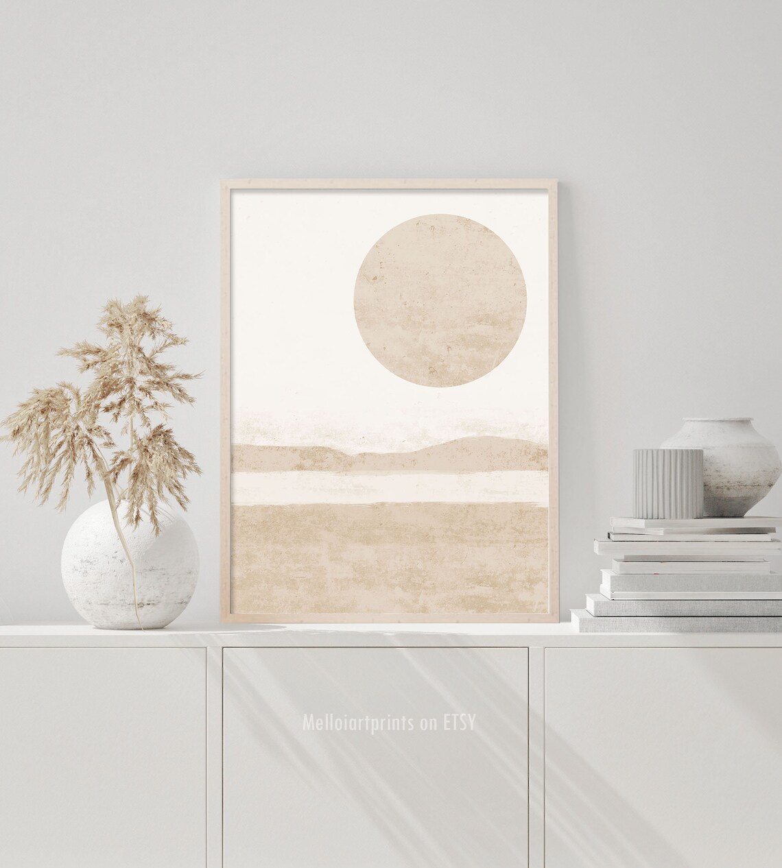Beige Landscape Desert Print Apartment Decor Neutral Desert Boho Decor Minimalist Print Wall Art Modern Wall Decor - Image 3