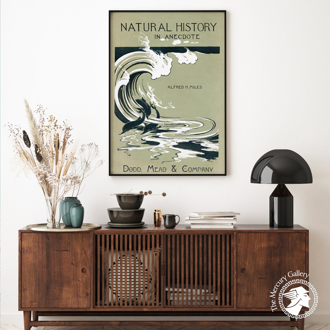 Natural History In Anecdote Wave Dolphins Vintage Book Cover Art Print - Image 6