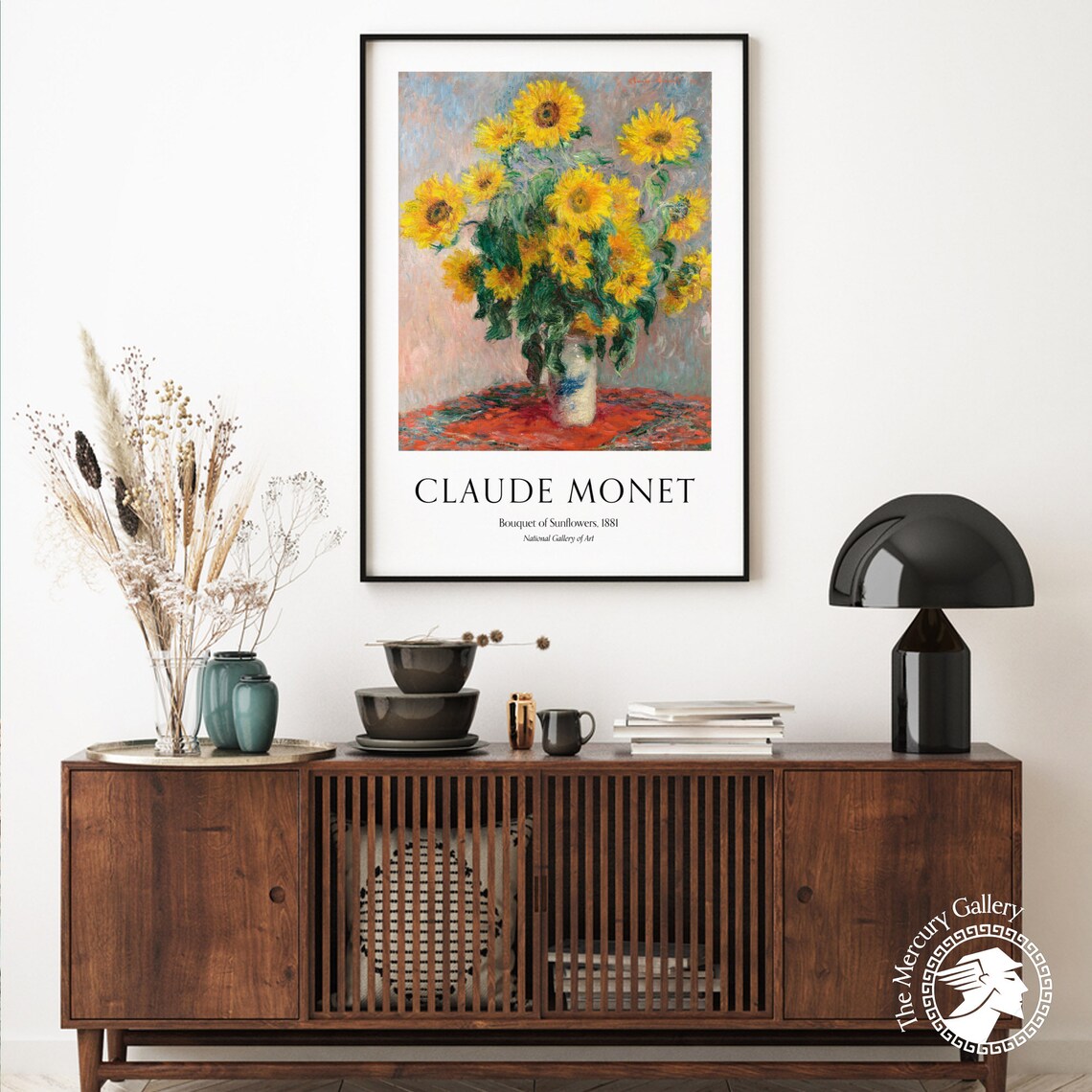 Claude Monet Bouquet Of Sunflowers 1881 Golden Floral Poster - Image 4