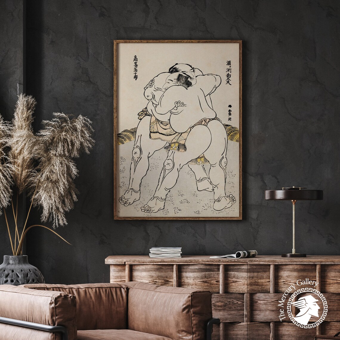 Vintage Sumo Wrestler Japan Art Print, Poster - Image 2