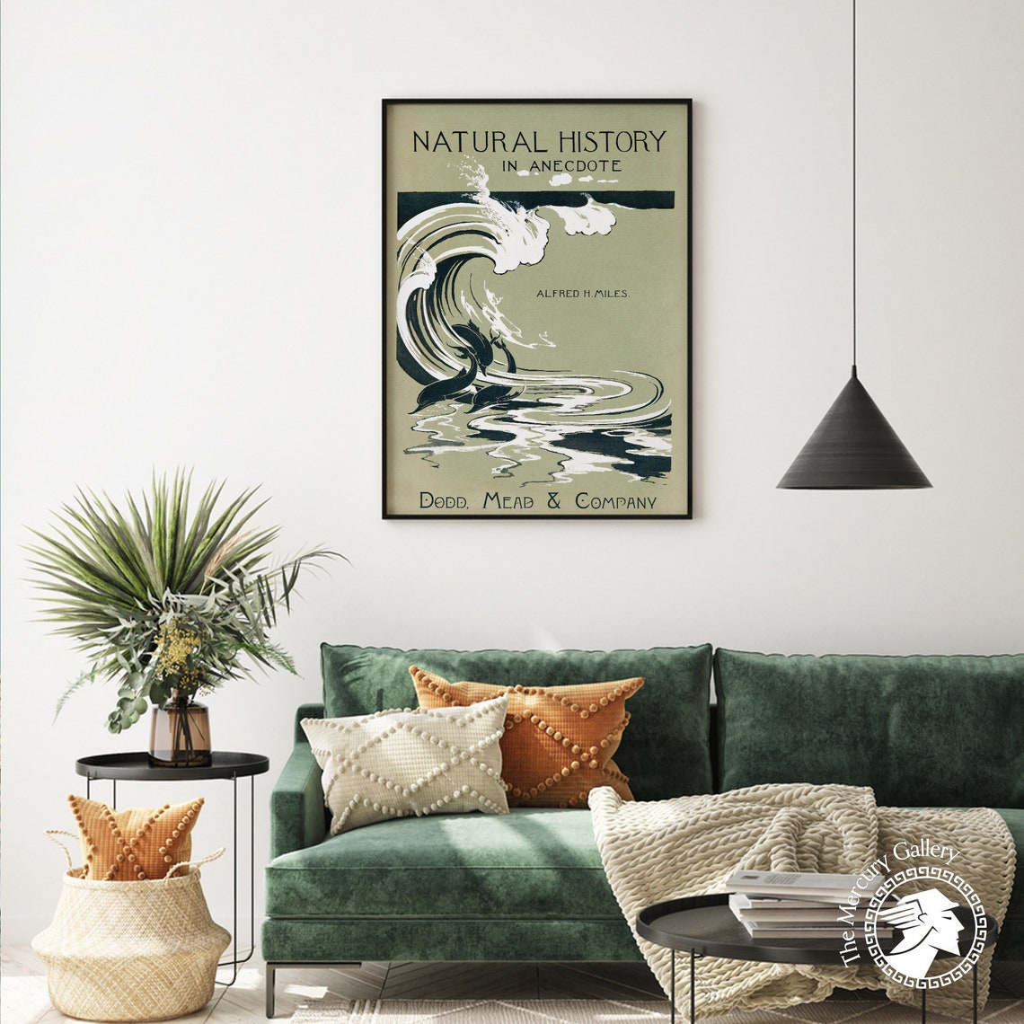 Natural History In Anecdote Wave Dolphins Vintage Book Cover Art Print - Image 4