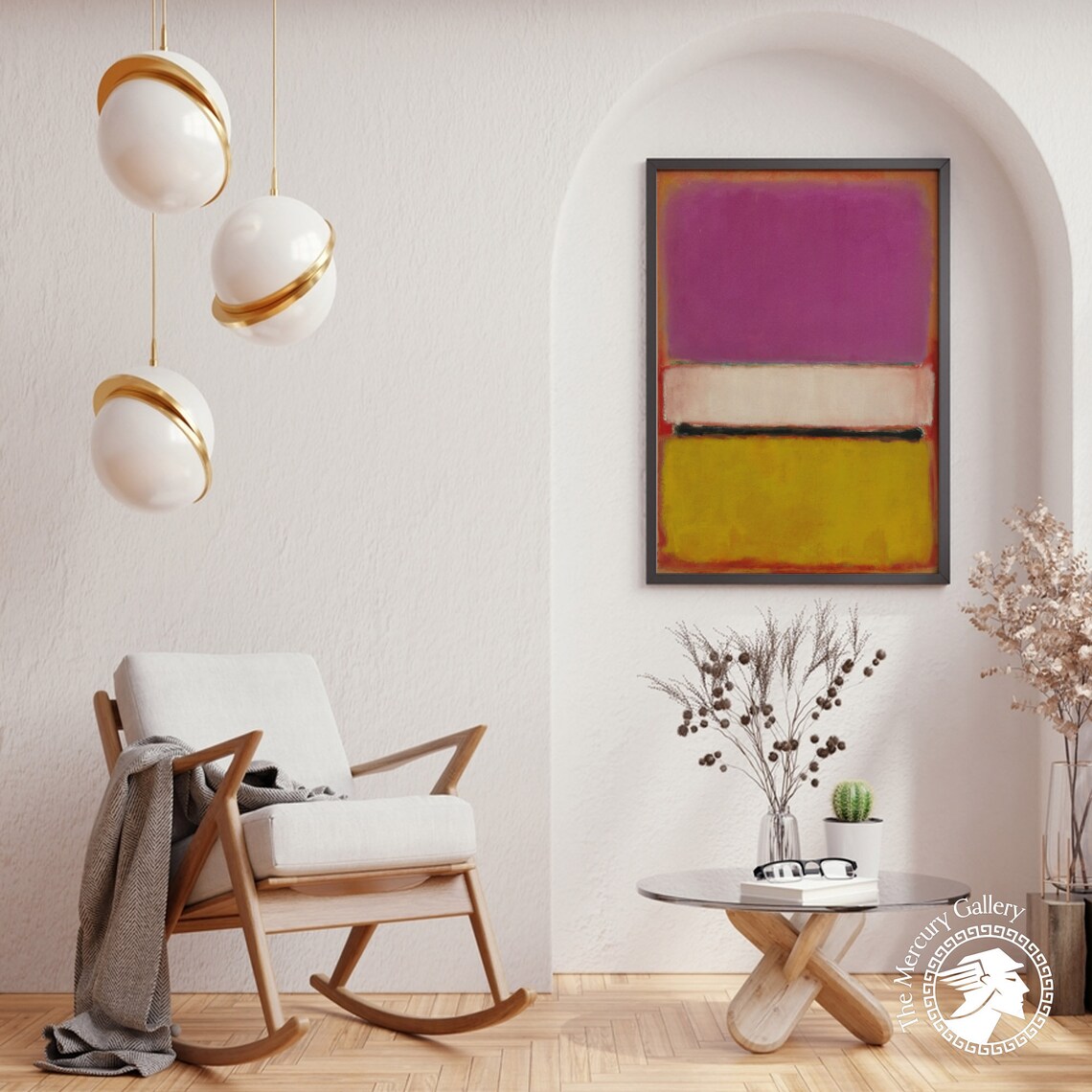 Mark Rothko Purple And Yellow Bands On Red Abstract Color Poster - Image 6