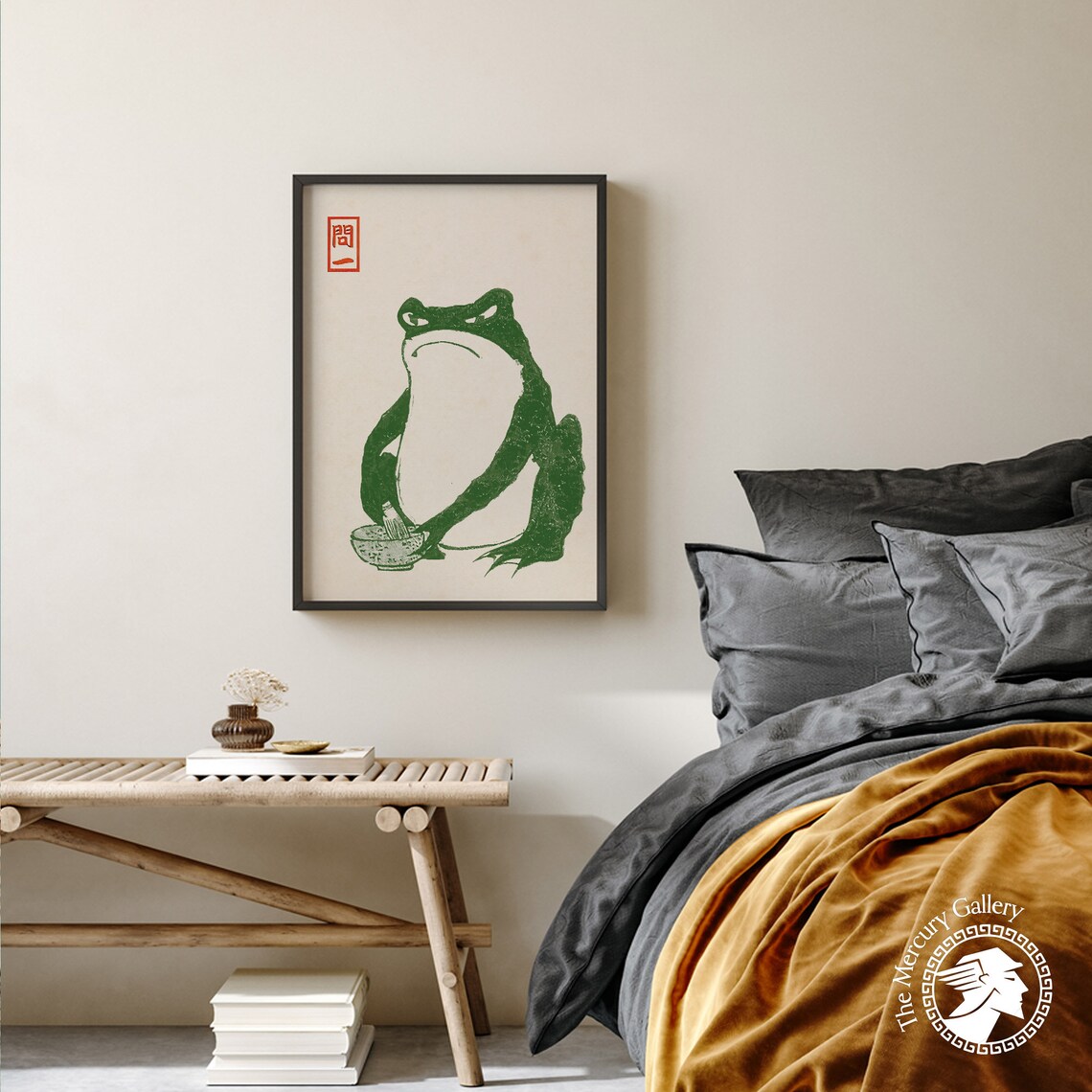 Matsumoto Hoji Green Frog Japanese Art Print - Image 2