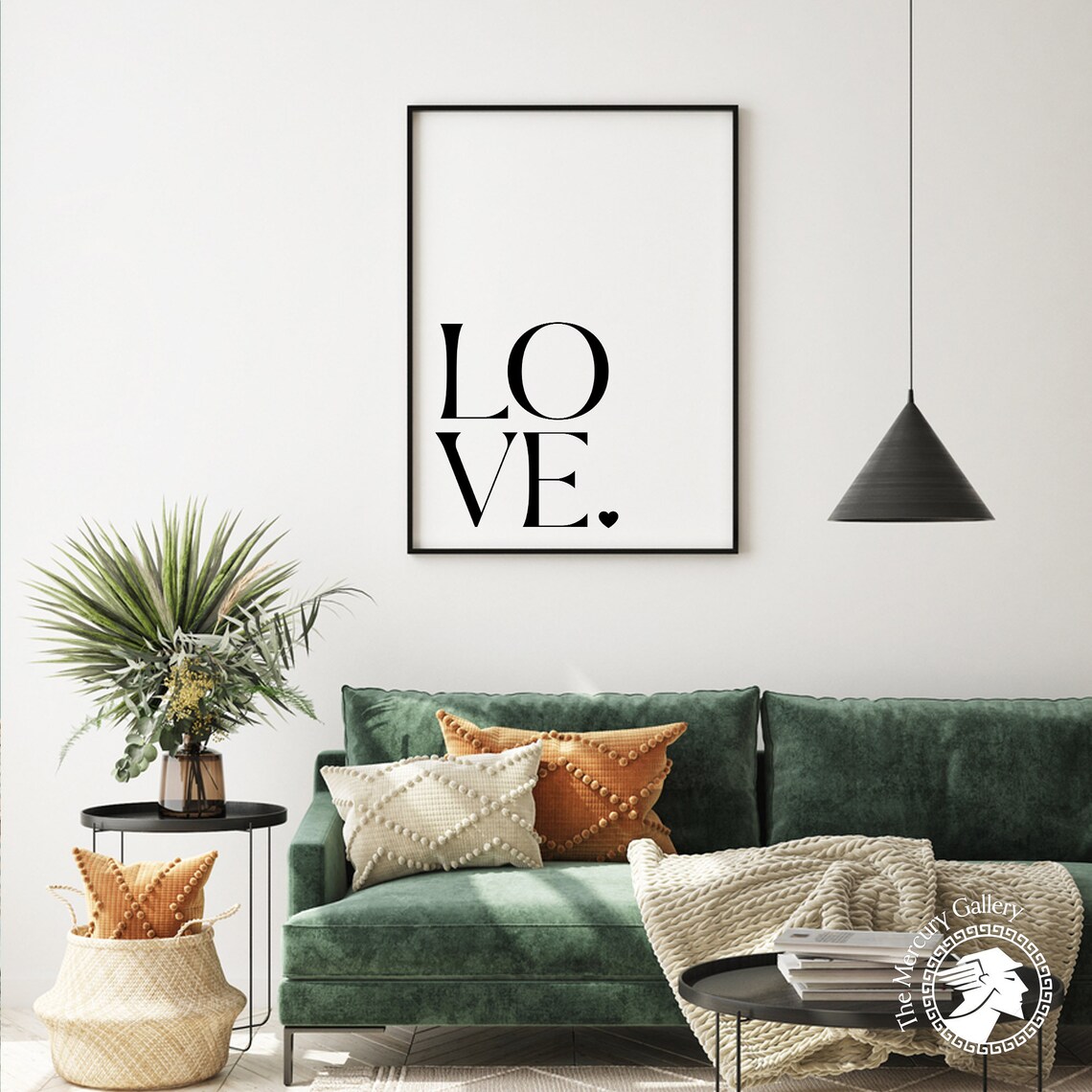 Love Typography Black White Minimalist Serif Quote Bedroom Wall Art Poster - Image 4