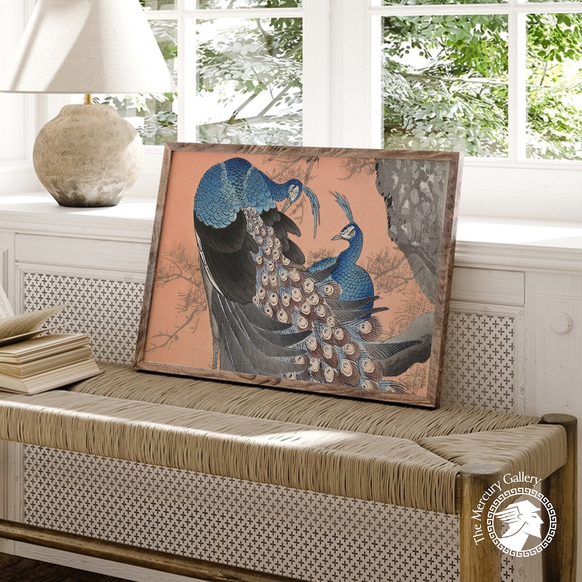 Ohara Koson Peacocks On Tree Branch Art Print - Image 4