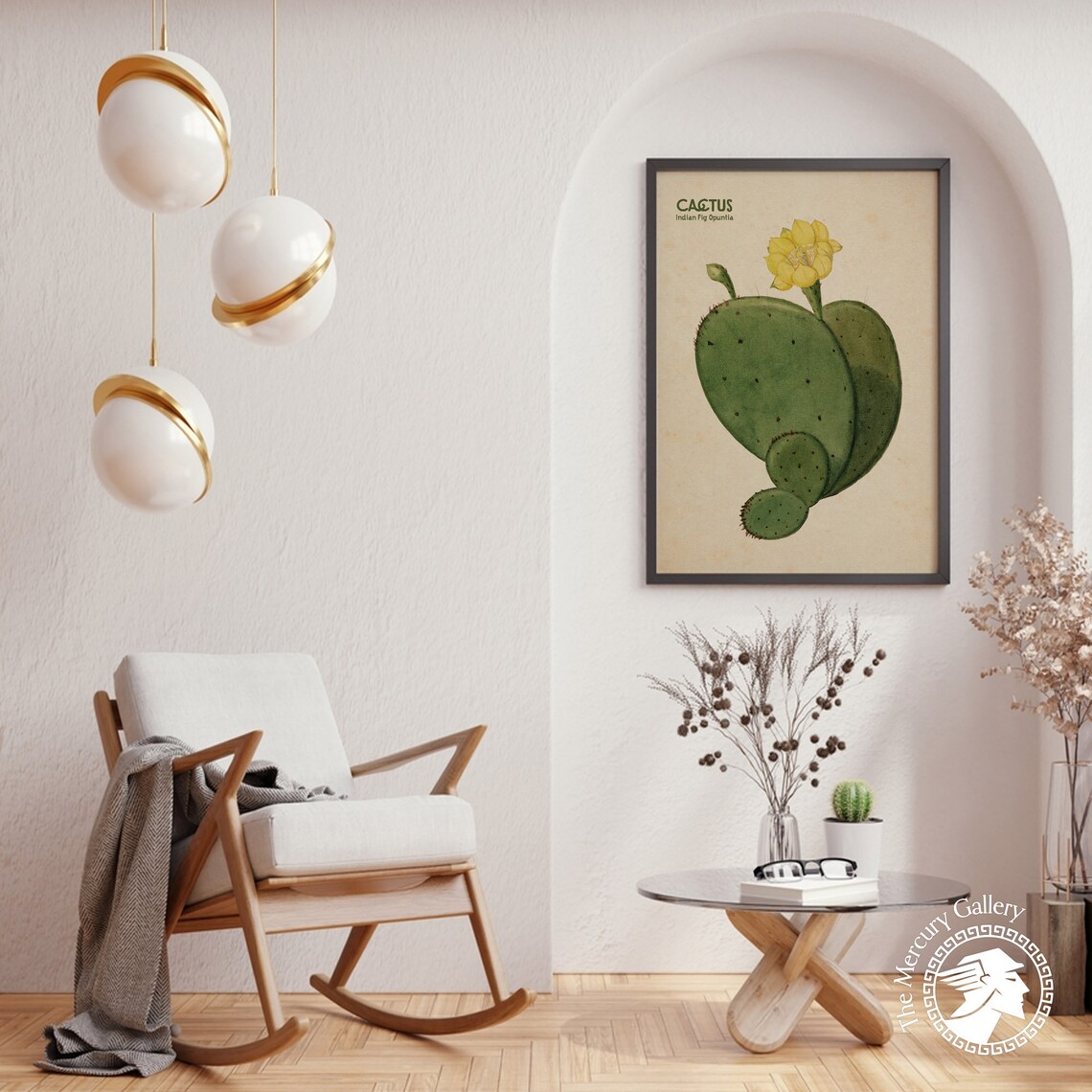 Prickly Pear Cactus Desert Art Print, Eclectic Decor - Image 6