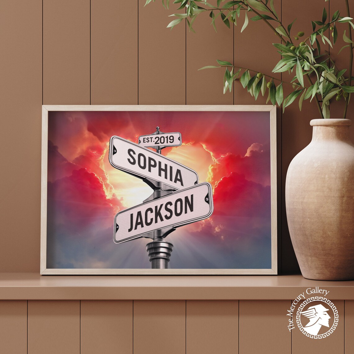 Personalized Name Intersection Sign, Valentine Gift - Image 6
