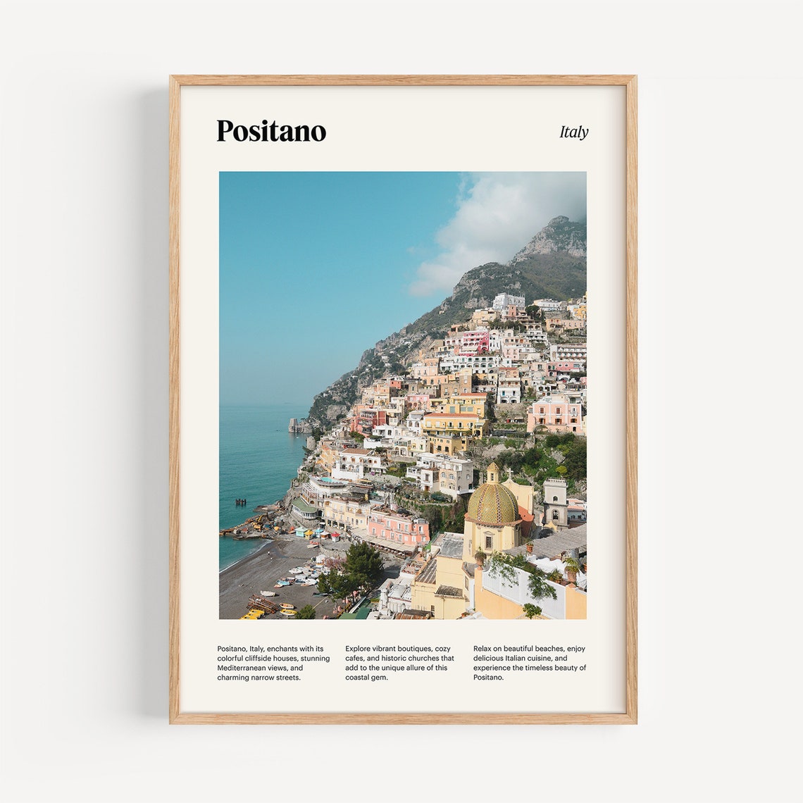 Positano Italy Amalfi Coast Cliffside Village Seaside Poster - Image 4