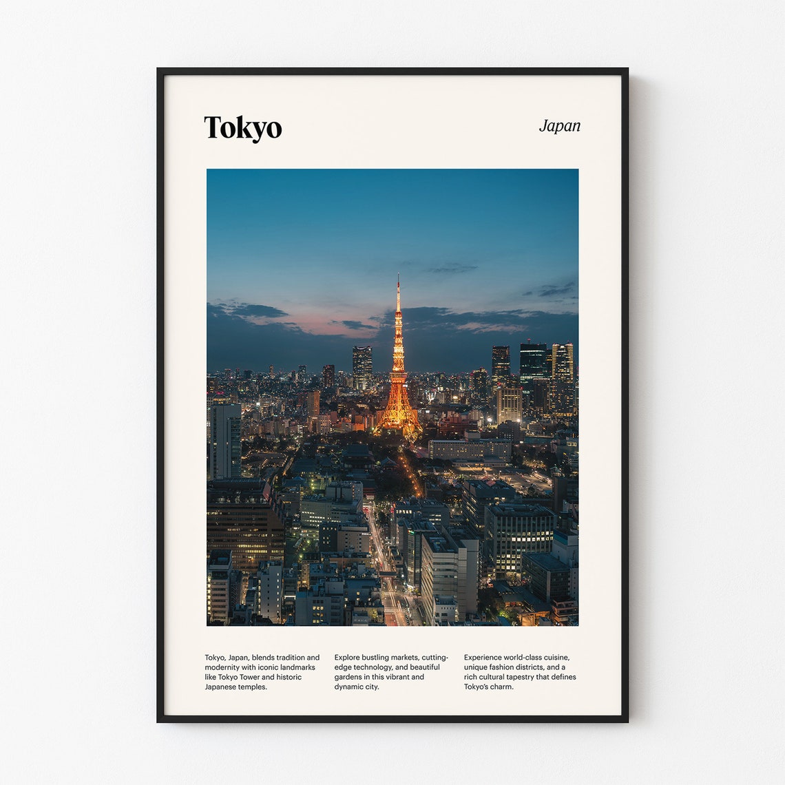 Real Photo Of Tokyo Tokyo Wall Art Tokyo Poster Tokyo Photo Print Tokyo Wall Decor Japan Poster Print Asian Cityscape